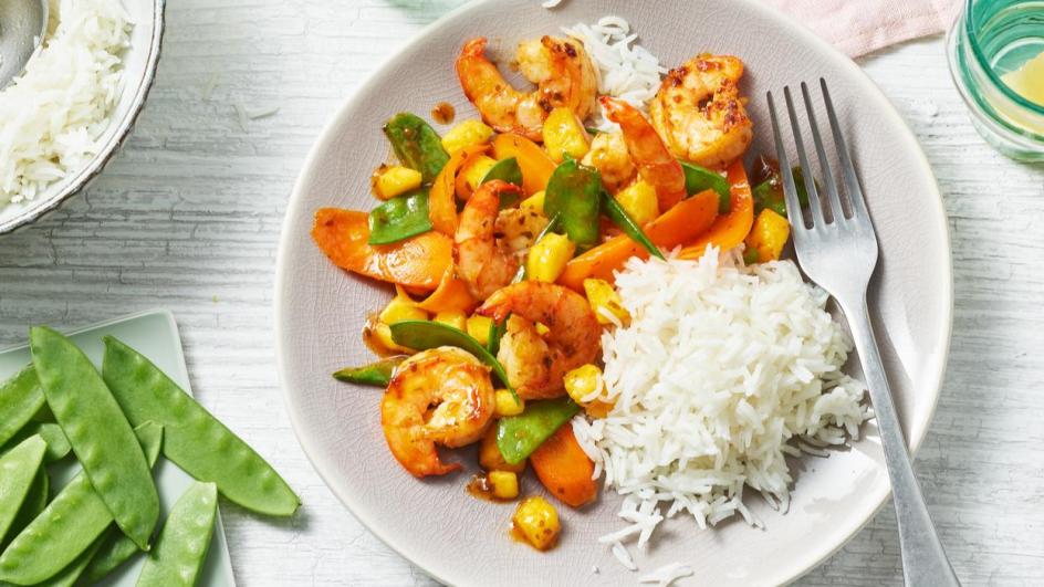 Sweet Chilli, Prawn and Mango Stir Fry