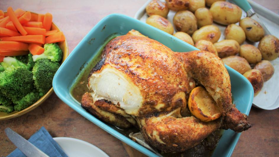 Garlic and Lemon Roast Chicken