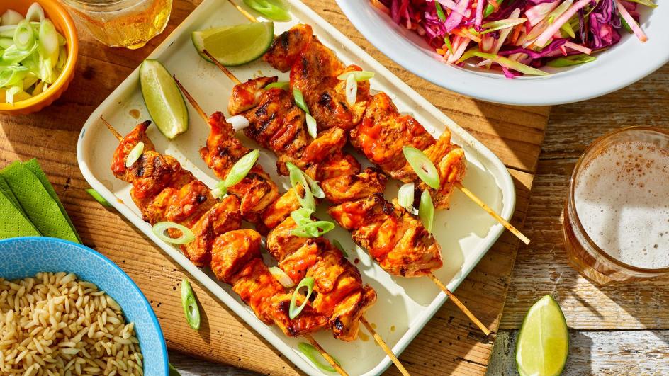 Chilli and Garlic Chicken Skewers