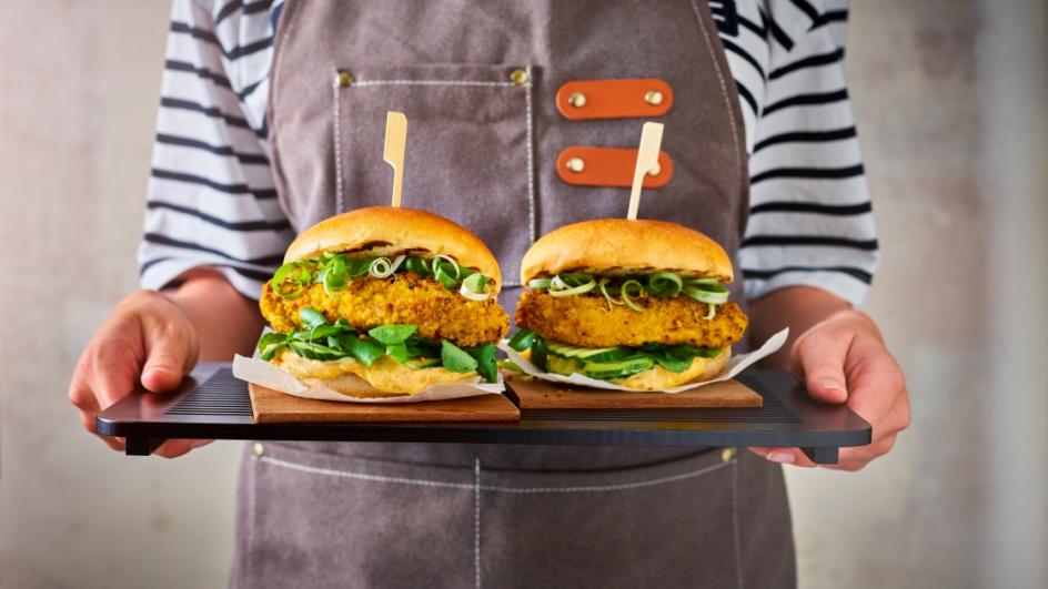 Air Fryer Crispy Katsu Burger