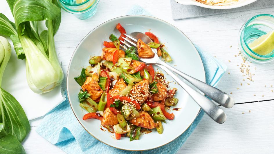 Teriyaki Salmon Stir Fry