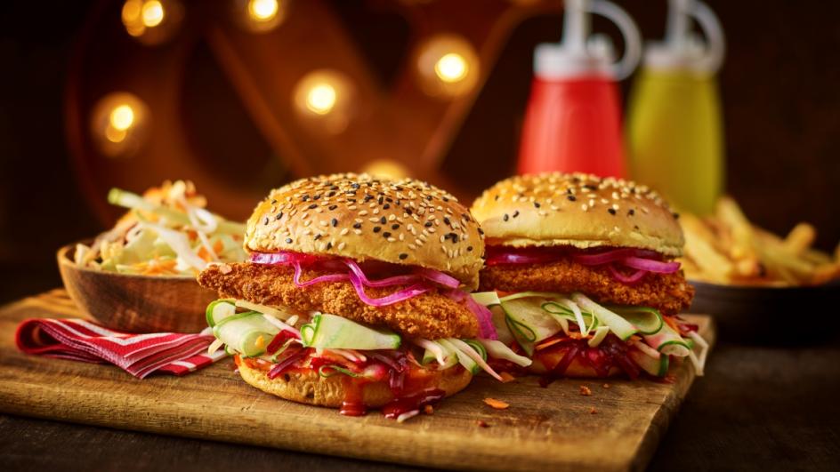 Air Fryer Crispy Korean Chicken Burger