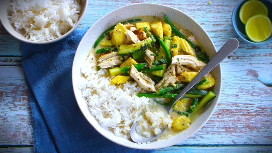 Thai Green Curry with Leftovers