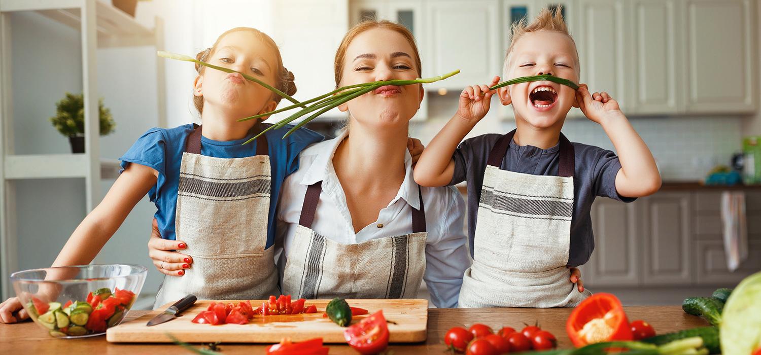 Children cooking