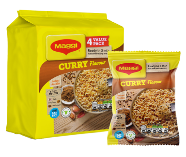 Maggi® 3 Minute Curry Instant Noodles 4 x 59g