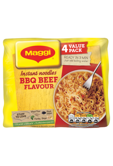 Maggi® 3 Minute BBQ Beef Instant Noodles 4 x 59g