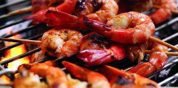 Barbecue Prawns with Chilli and Garlic