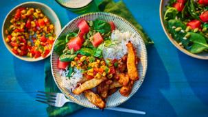 Air Fryer Piri Piri Chicken with Corn Salsa